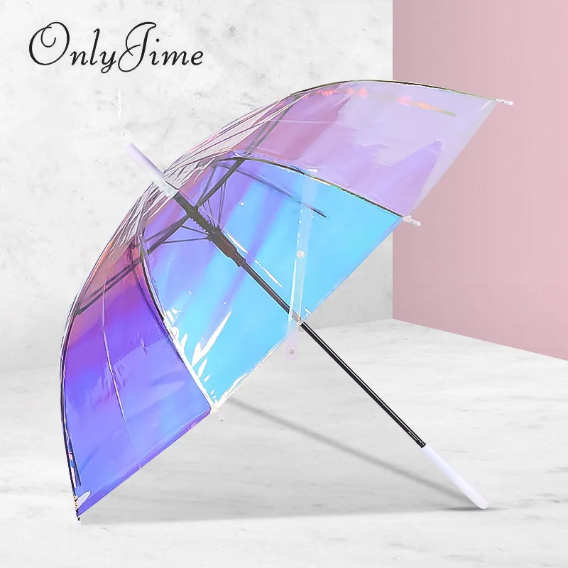 Only Jime Creative Laser Iris Umbrella Automatic Rainbow Umbrella Long Handle Poe Transparent Umbrella High Quality Fashion
Only Jime Creative Laser Iris Umbrella Automatic Rainbow Umbrella Long Handle Poe Transparent Umbrella High Quality Fashion