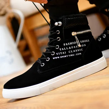 Big Size Shoes Men Vulcanized Shoes High Top Canvas Shoes Warm Casual Cotton Shoe Male Flats Zipper Leather Sneakers Winter New
Big Size Shoes Men Vulcanized Shoes High Top Canvas Shoes Warm Casual Cotton Shoe Male Flats Zipper Leather Sneakers Winter New