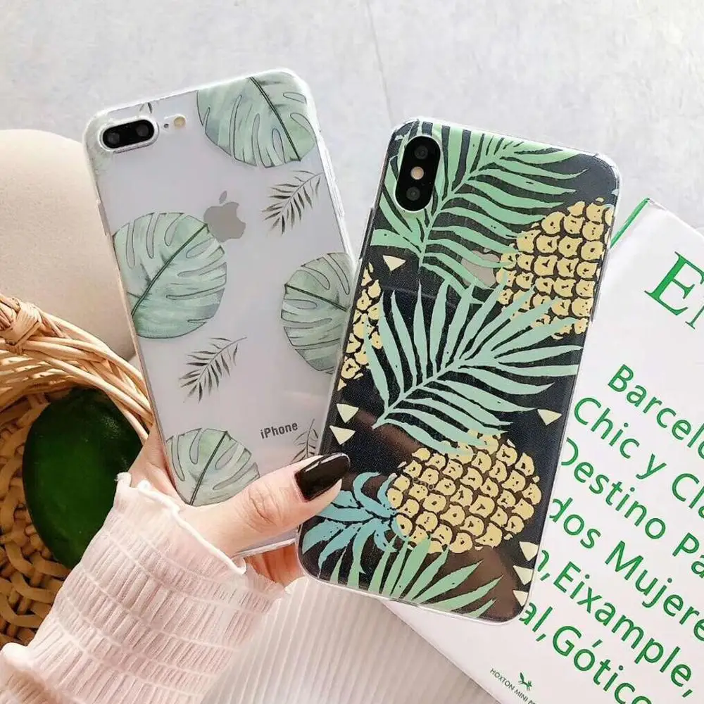 LOVECOM Banana Leaf & Pineapple Phone Case For iPhone XR XS Max 6 6S 7 8 Plus X Transparent Soft TPU Luxury Phone Back Cover
LOVECOM Banana Leaf & Pineapple Phone Case For iPhone XR XS Max 6 6S 7 8 Plus X Transparent Soft TPU Luxury Phone Back Cover