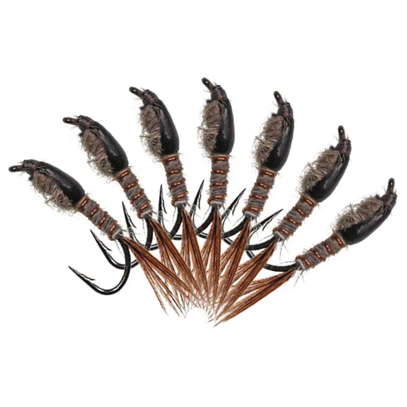 5/10Pcs Fast Sinking Black Back Rabbit Ear Wire Tungsten Bead Head Nymph Flies Trout Fly Fishing Lures #10
5/10Pcs Fast Sinking Black Back Rabbit Ear Wire Tungsten Bead Head Nymph Flies Trout Fly Fishing Lures #10