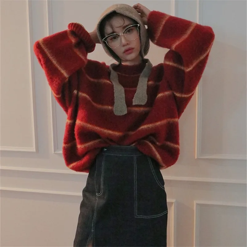 2020 New Arrival Hot Winter Autumn Elegant Warm Striped O-neck Mohair Comfort Sweet Outfit Outwear Sweater 2020 New Arrival
2020 New Arrival Hot Winter Autumn Elegant Warm Striped O-neck Mohair Comfort Sweet Outfit Outwear Sweater 2020 New Arrival