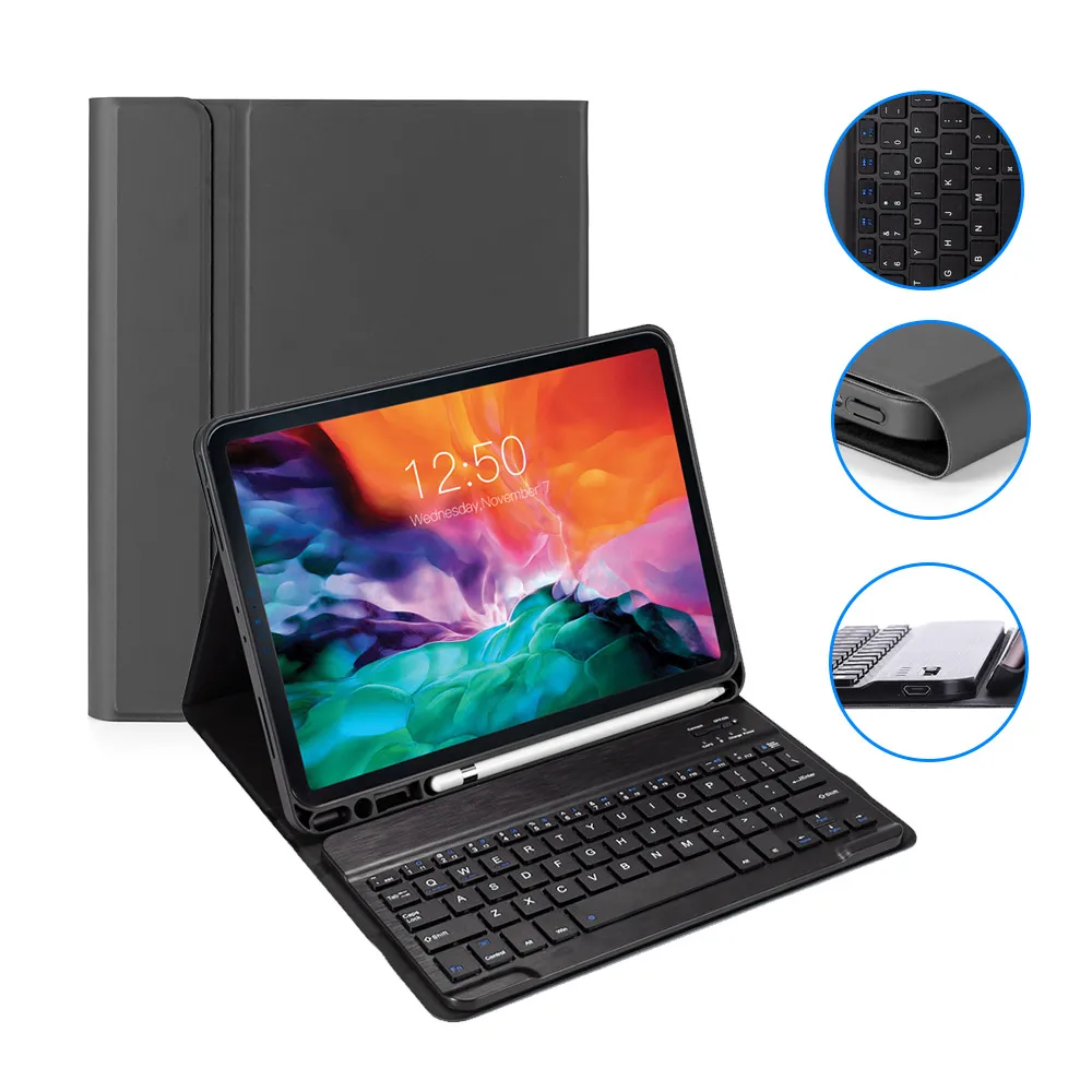 Tablet Leather Dust-proof Stand Cover Chargeable Wireless Bluetooth Keyboard Case Protector for iPad Pro 12.9
Tablet Leather Dust-proof Stand Cover Chargeable Wireless Bluetooth Keyboard Case Protector for iPad Pro 12.9