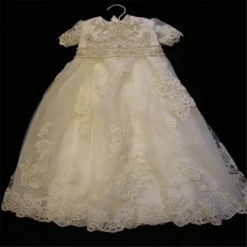 Newborn Ivory White Baby Toddler Christening Gown Baptism Dress Kids Birthday Wear Christening Gown 0-24M
Newborn Ivory White Baby Toddler Christening Gown Baptism Dress Kids Birthday Wear Christening Gown 0-24M