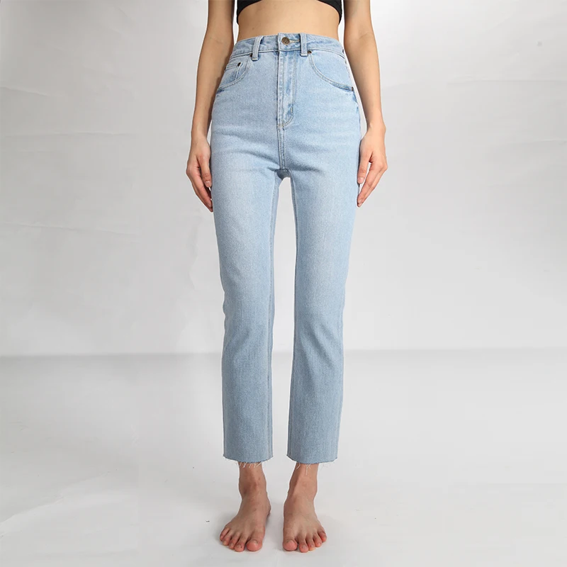 CREK Momjeans Spring and Summer Washed Light Blue Tassel Soft Material Comfortable High Waist Small Straight Jeans Women
CREK Momjeans Spring and Summer Washed Light Blue Tassel Soft Material Comfortable High Waist Small Straight Jeans Women