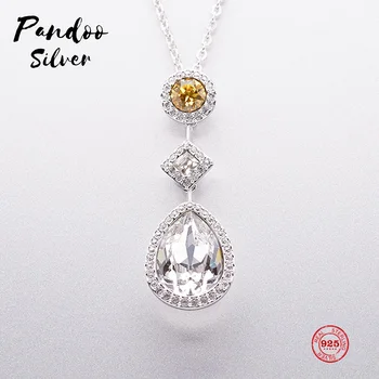 PANDOO Fashion Charm Pure 925 Silver Original 1:1 Copy, Imitation White stone Pendant Necklace Female Luxury Jewelry Gifts
PANDOO Fashion Charm Pure 925 Silver Original 1:1 Copy, Imitation White stone Pendant Necklace Female Luxury Jewelry Gifts