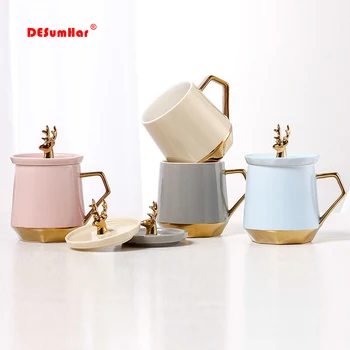 2019 new gold deer mug with lid,Geometric ceramic mugs Creative cups for the holiday gift mug wholesale Office Drinkware 400ml
2019 new gold deer mug with lid,Geometric ceramic mugs Creative cups for the holiday gift mug wholesale Office Drinkware 400ml