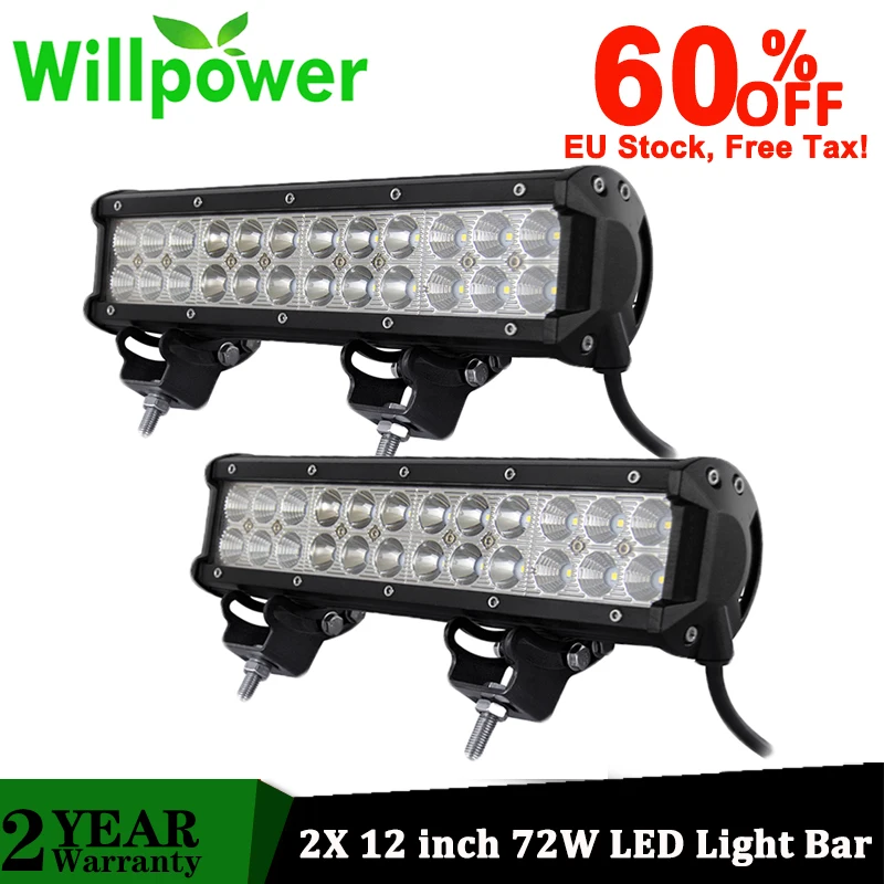 Willpower 2PCS Offroad LED Bar 12 inch 72W Dual Row Combo Beam LED Car Light CE RoHS Work Driving Truck Fog Lamp ATV UTV 12V 24V
Willpower 2PCS Offroad LED Bar 12 inch 72W Dual Row Combo Beam LED Car Light CE RoHS Work Driving Truck Fog Lamp ATV UTV 12V 24V