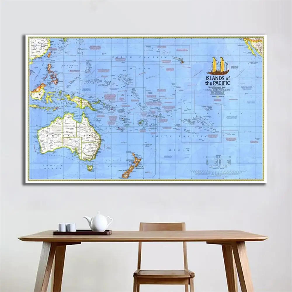 3x5ft HD Non-woven Map Of Islands of the Pacific Vinyl Spray Painting Wall Decor Map For Home Decor Crafts
3x5ft HD Non-woven Map Of Islands of the Pacific Vinyl Spray Painting Wall Decor Map For Home Decor Crafts