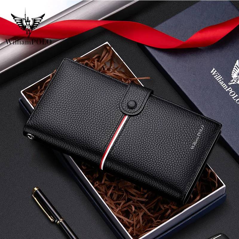 WILLIAMPOLO RFID wallet men's long new high-end genuine leather zipper wallet bank card clutch bag
WILLIAMPOLO RFID wallet men's long new high-end genuine leather zipper wallet bank card clutch bag