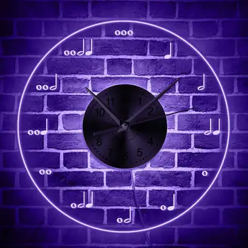 Music Notes Wall Clock with LED Backlight Modern Musical Theme Wall Art Decor Watch Multicolor Changing Wall Light Musician Gift
Music Notes Wall Clock with LED Backlight Modern Musical Theme Wall Art Decor Watch Multicolor Changing Wall Light Musician Gift