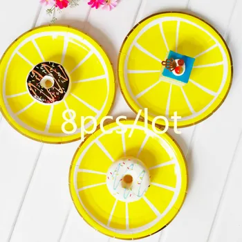 8pcs//lot Lemon pattern Paper Disposable Tableware Birthday Wedding Party Supplies Decoration Cake Dish Disposable Paper Plates
8pcs//lot Lemon pattern Paper Disposable Tableware Birthday Wedding Party Supplies Decoration Cake Dish Disposable Paper Plates