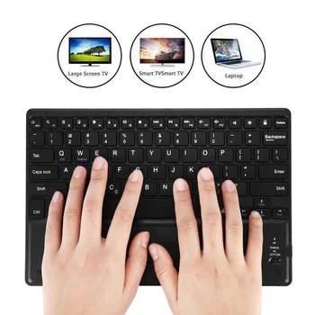 10-12" Ultra Slim BT Wireless Keyboard with Touchpad for Android/Windows/IOS Black Multi-functional keyboard with full keys
10-12" Ultra Slim BT Wireless Keyboard with Touchpad for Android/Windows/IOS Black Multi-functional keyboard with full keys