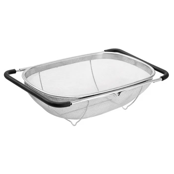 Over The Sink Stainless Steel Colander with Fine Mesh Strainer Basket Expandable Drain Kitchen HFing
Over The Sink Stainless Steel Colander with Fine Mesh Strainer Basket Expandable Drain Kitchen HFing