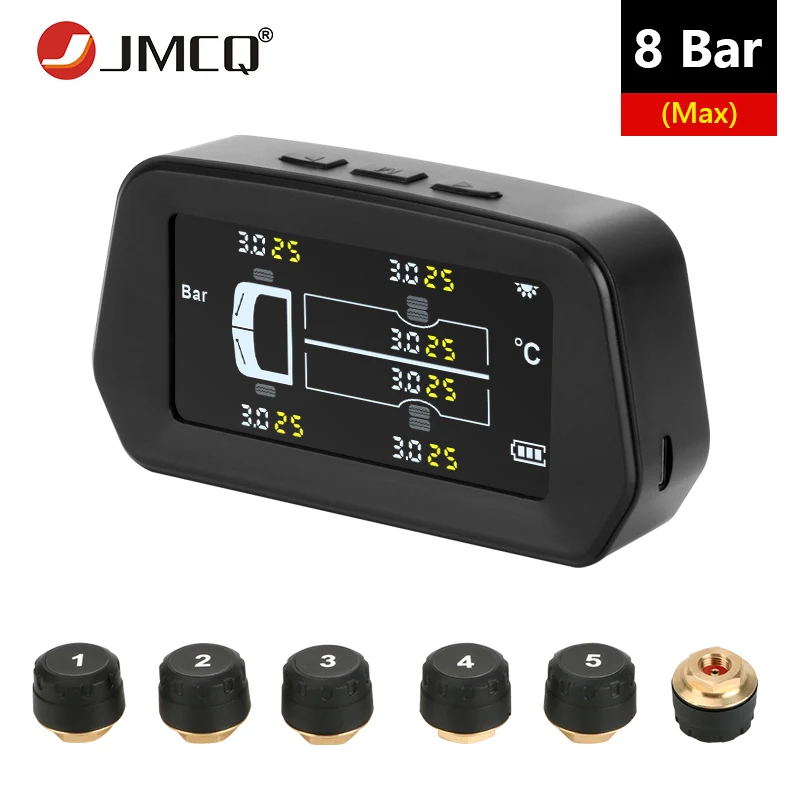 JMCQ TPMS for Truck Alarm Tire Pressure Sensor Monitoring System Auto Security Tyre Pressure Control Big Screen tpms six sensors
JMCQ TPMS for Truck Alarm Tire Pressure Sensor Monitoring System Auto Security Tyre Pressure Control Big Screen tpms six sensors