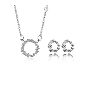 Dubai Rhinestone Fine Jewelry Set 925 Sterling Silver Zirconia Circle Earrings Long Chain Choker Necklaces for Women Wedding
Dubai Rhinestone Fine Jewelry Set 925 Sterling Silver Zirconia Circle Earrings Long Chain Choker Necklaces for Women Wedding
