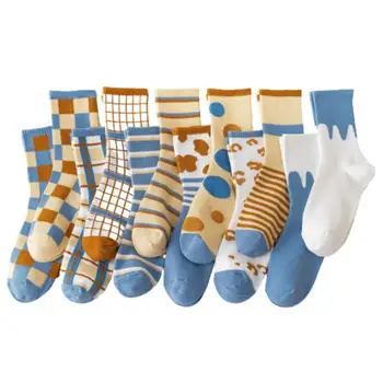 Harajuku Cotton Socks Matching Ins Blue Striped Plaid Tide Socks Cute Autumn And Winter Comfortable Cotton Socks For Women Girls 
Harajuku Cotton Socks Matching Ins Blue Striped Plaid Tide Socks Cute Autumn And Winter Comfortable Cotton Socks For Women Girls