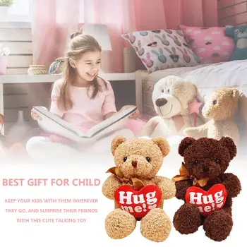 Romantic Plush Bear Stuffed Heart Bear Recording Talking Toy For Girls Birthday Party Simulation Plush Toys
Romantic Plush Bear Stuffed Heart Bear Recording Talking Toy For Girls Birthday Party Simulation Plush Toys