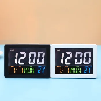LCD Table Digital Clock Colorful Large Screen Electronic Clock with Temperature Alarm Clock Student Desk Alarm Clocks Home Decor
LCD Table Digital Clock Colorful Large Screen Electronic Clock with Temperature Alarm Clock Student Desk Alarm Clocks Home Decor