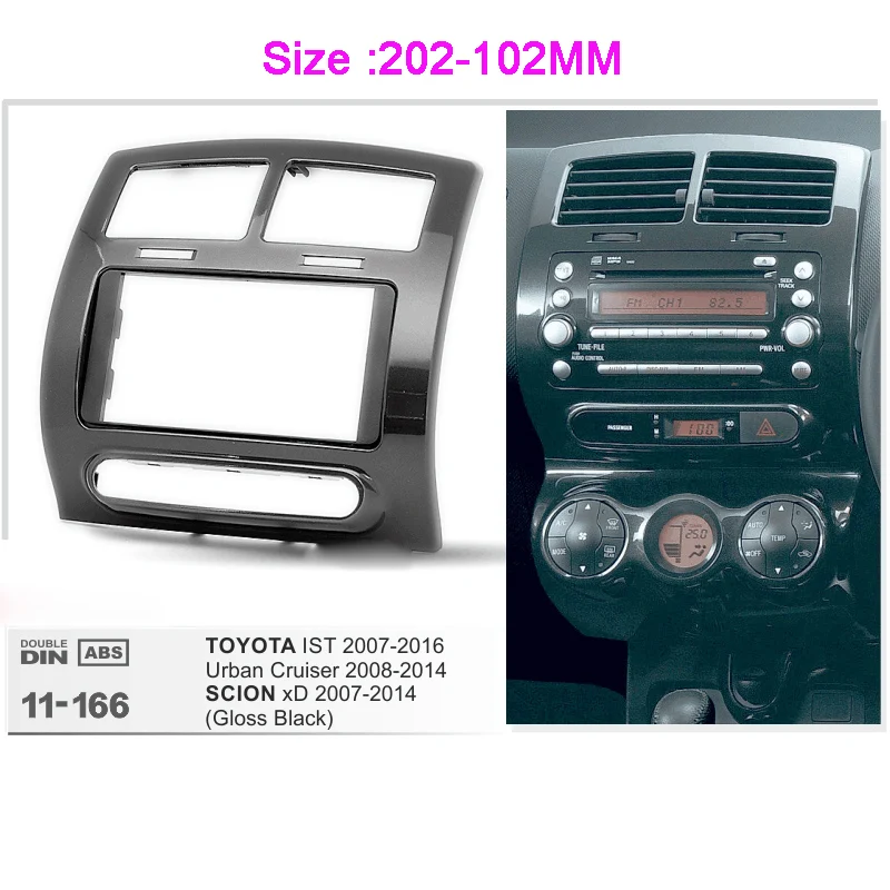 Панель приборной панели 2 Din, комплект для установки рамы DVD для Toyota IST Urban Cruiser для SCION xD 2007-2016, комплект отделки автомобильной радиосистемы
Панель приборной панели 2 Din, комплект для установки рамы DVD для Toyota IST Urban Cruiser для SCION xD 2007-2016, комплект отделки автомобильной радиосистемы