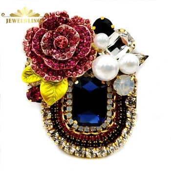 Italy Stylish Pink Crystal Rose Deco Dark Blue Rectangular Booch with Black Fabric Back Vintage Blue Stone Pin Georgian Jewelry
Italy Stylish Pink Crystal Rose Deco Dark Blue Rectangular Booch with Black Fabric Back Vintage Blue Stone Pin Georgian Jewelry