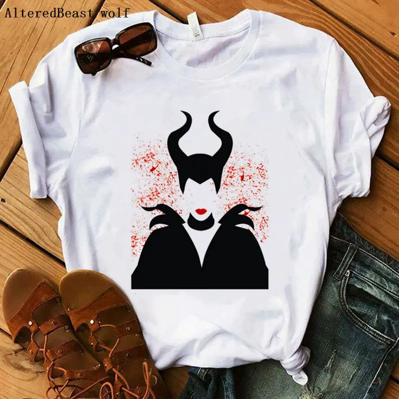 Maleficent t shirt 2019 women vogue print maleficent tshirt funny casual Tops shirt female short sleeve o-neck white clothes
Maleficent t shirt 2019 women vogue print maleficent tshirt funny casual Tops shirt female short sleeve o-neck white clothes