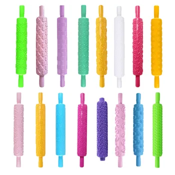 16 Styles Embossing Rolling Pin Christmas Rolling Pin 36.5cm Plastic Cake Board Clay Flower Non-Stick Bakeware Kitchen Tools
16 Styles Embossing Rolling Pin Christmas Rolling Pin 36.5cm Plastic Cake Board Clay Flower Non-Stick Bakeware Kitchen Tools
