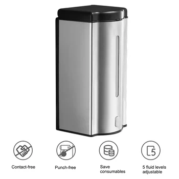 600ML Automatic Soap Dispenser Touchless Sensor Hand Sanitizer Shampoo Detergent Dispenser Wall Mounted For Bathroom Kitchen
600ML Automatic Soap Dispenser Touchless Sensor Hand Sanitizer Shampoo Detergent Dispenser Wall Mounted For Bathroom Kitchen