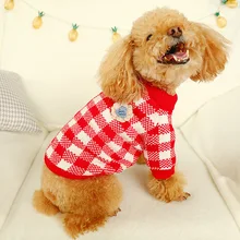 2019 mascota perro gato ropa para perros invierno abrigo cálido clásico Otoño Invierno Plaid 2 colores 4 tamaño suéter Navidad ropa(China)