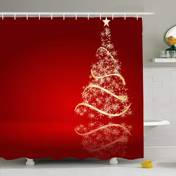 Shower Curtain Set with Hooks 72x78 Red Decorate Stylized Gifts Christmas Pattern Tree On Holidays Decoratively Modern Holiday
Shower Curtain Set with Hooks 72x78 Red Decorate Stylized Gifts Christmas Pattern Tree On Holidays Decoratively Modern Holiday