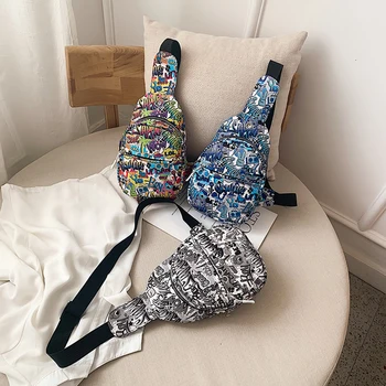 Casual Chest Bags Classic Texture Delicate Creative Design Chic Women Colorful Graffiti Fanny Purse Waist Female Nylon Pouch
Casual Chest Bags Classic Texture Delicate Creative Design Chic Women Colorful Graffiti Fanny Purse Waist Female Nylon Pouch