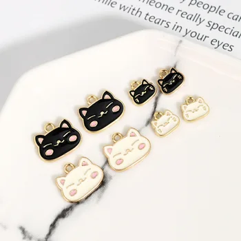 10pcs/pack Lovely Cat Animal Enamle Charms Metal Pendant Golden Color Earring DIY Fashion Jewelry Accessories 
10pcs/pack Lovely Cat Animal Enamle Charms Metal Pendant Golden Color Earring DIY Fashion Jewelry Accessories