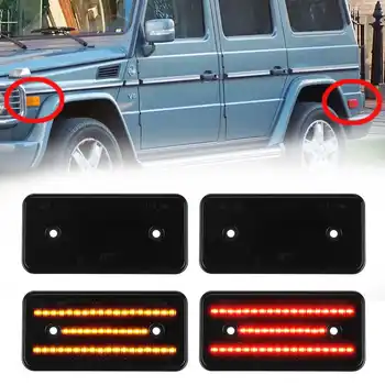 4Pcs red & amber LED Side Marker Bumper Lights Turn Signal Lamps for Mercedes W463 G-Class G500 G550 G55 G63 for AMG 2002-2014
4Pcs red & amber LED Side Marker Bumper Lights Turn Signal Lamps for Mercedes W463 G-Class G500 G550 G55 G63 for AMG 2002-2014