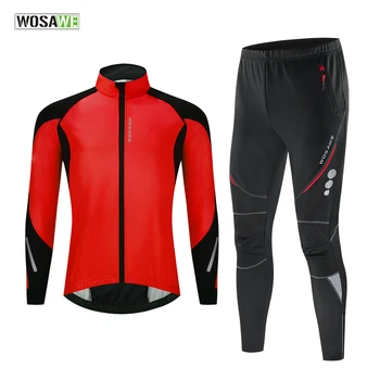 WOSAWE Winter Cycling Clothing Set Thermal Fleece Pants Rainproof Windproof Reflective Cycling Jersey Set Men Women Sportswear
WOSAWE Winter Cycling Clothing Set Thermal Fleece Pants Rainproof Windproof Reflective Cycling Jersey Set Men Women Sportswear