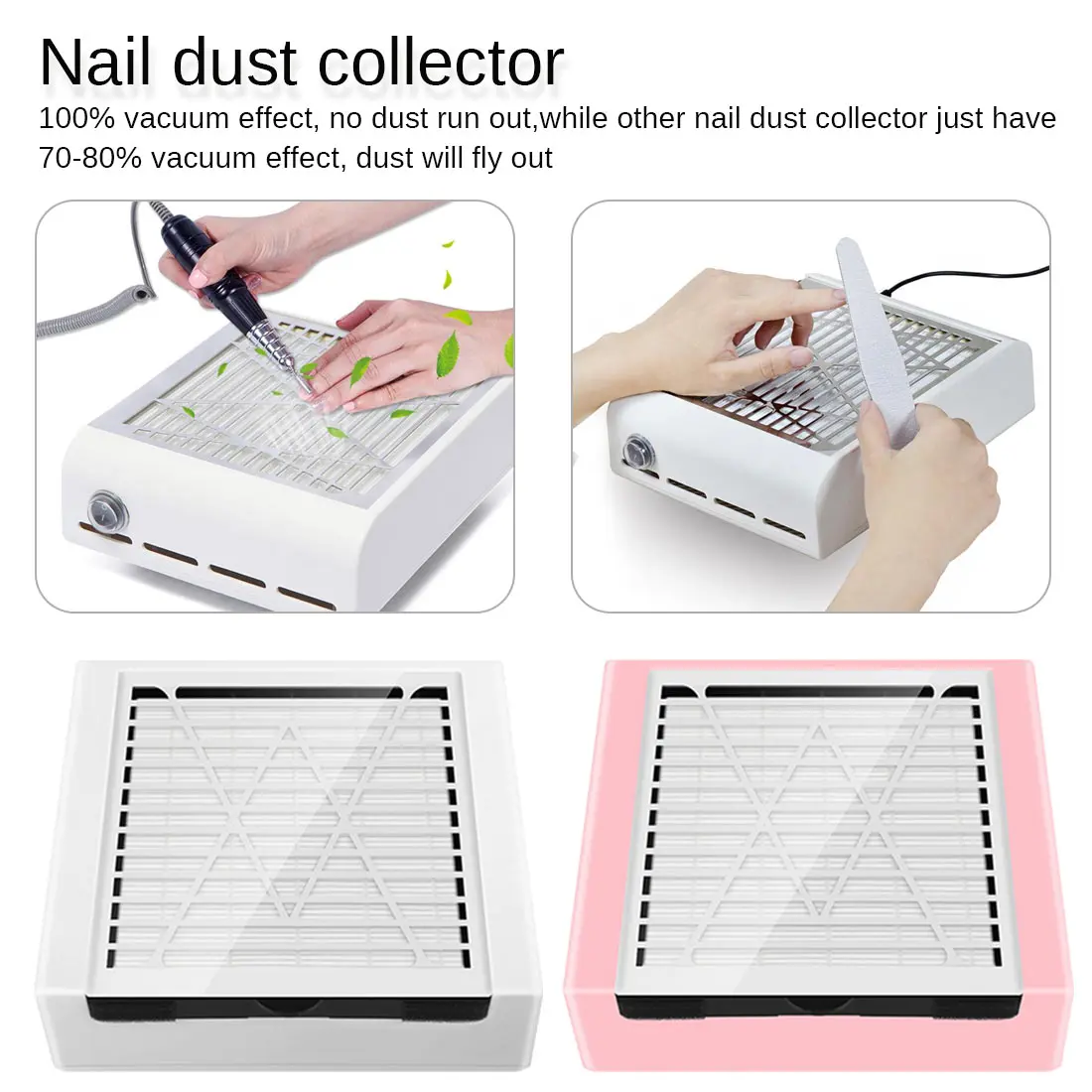 40W Manicure Vacuum Cleaner Strong Power Nail Dust Collector Nail Fan Tools Suction Professiona Suitable For Nail Salon
40W Manicure Vacuum Cleaner Strong Power Nail Dust Collector Nail Fan Tools Suction Professiona Suitable For Nail Salon