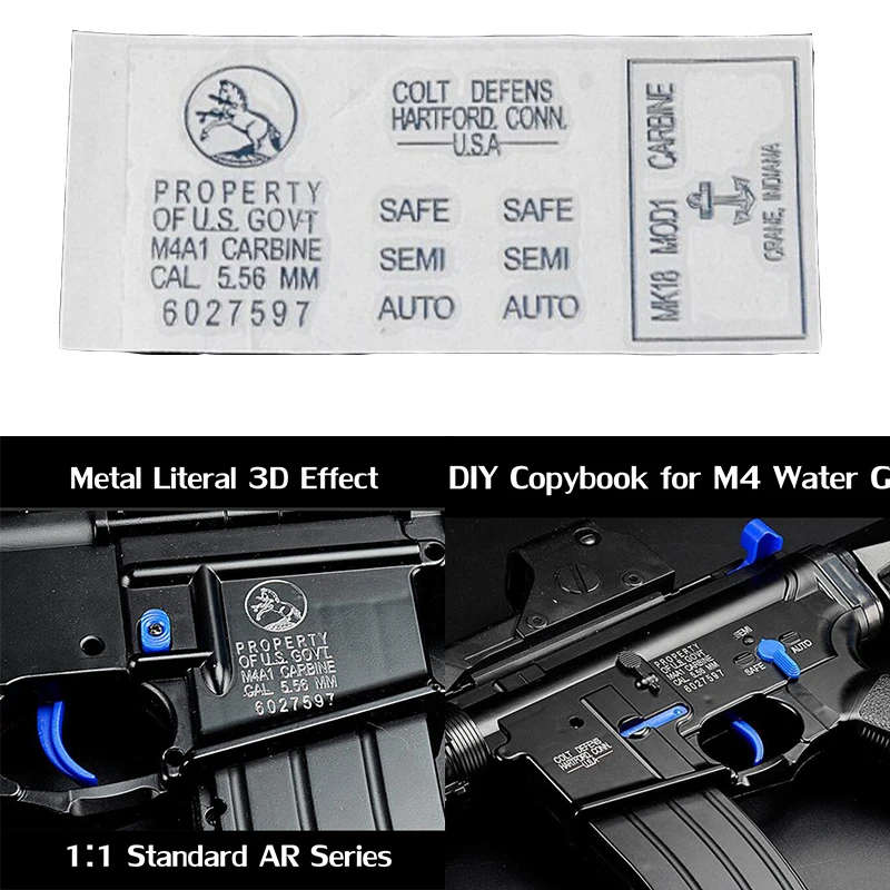 Rifle M4 M4a1 Metal Sticker Water Bullet Gun Sticker Gel Ball Blaster Airsoft Paintball Accessories Waterproof DIY Sticker
Rifle M4 M4a1 Metal Sticker Water Bullet Gun Sticker Gel Ball Blaster Airsoft Paintball Accessories Waterproof DIY Sticker