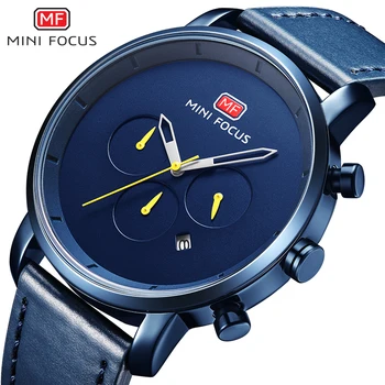 MINI FOCUS Watches Men Luxury Brand Blue Leather Strap Waterproof Fashion Sport style Quartz Wrist Watch Relogio Masculino Clock
MINI FOCUS Watches Men Luxury Brand Blue Leather Strap Waterproof Fashion Sport style Quartz Wrist Watch Relogio Masculino Clock