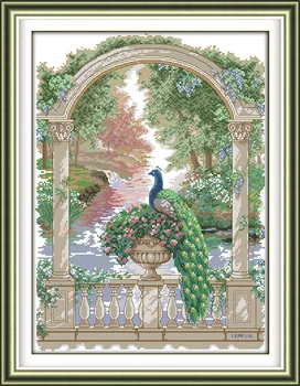 Joy Sunday The beautiful Green peacock DMC Counted Chinese Cross Stitch Kits printed Cross-stitch set Embroidery Needlework 
Joy Sunday The beautiful Green peacock DMC Counted Chinese Cross Stitch Kits printed Cross-stitch set Embroidery Needlework