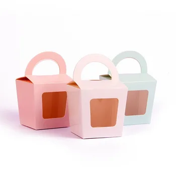 6.5*12cm Single Muffin Cake Box With Handle Candy Box Portable Window Cupcake Box Mousse Mud Pudding Bottle Packaging Cup Gift
6.5*12cm Single Muffin Cake Box With Handle Candy Box Portable Window Cupcake Box Mousse Mud Pudding Bottle Packaging Cup Gift