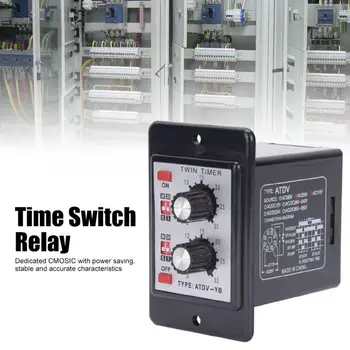 Knob Control Time Switch Relay On Off Twin Timer Relay ATDV-YB AC110V/220V50/60Hz Time Switch Relay
Knob Control Time Switch Relay On Off Twin Timer Relay ATDV-YB AC110V/220V50/60Hz Time Switch Relay