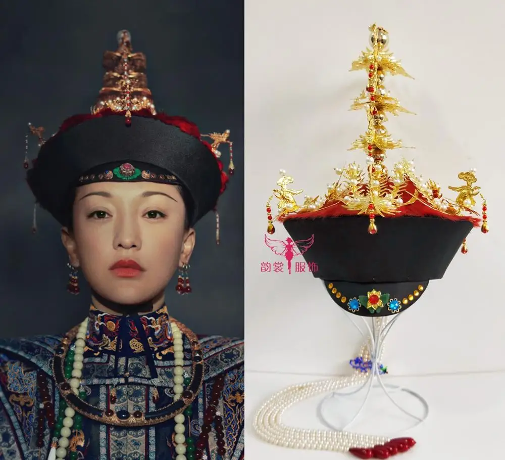 Handmade Exquisite Qing Dynasty Empress Hat Nine-Phoenix Hair Tiara for TV Play Ruyi's Royal Love Zhou Xun Empress Hat
Handmade Exquisite Qing Dynasty Empress Hat Nine-Phoenix Hair Tiara for TV Play Ruyi's Royal Love Zhou Xun Empress Hat