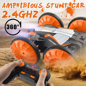 2.4GHz 4WD 1:18 Waterproof 360 Degree Spins Double-sided Stunt Rotatable RC Car Off Road Gift Vehicle Amphibious Boat Birthday
2.4GHz 4WD 1:18 Waterproof 360 Degree Spins Double-sided Stunt Rotatable RC Car Off Road Gift Vehicle Amphibious Boat Birthday