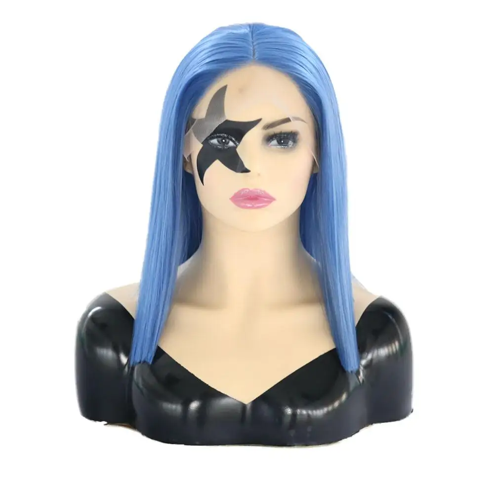 Charisma 14 Inches Short Bob Wig Blue Color Synthetic Lace Front Wig For Women Middle Part High Temperature Fiber Hair Wigs 13x3
Charisma 14 Inches Short Bob Wig Blue Color Synthetic Lace Front Wig For Women Middle Part High Temperature Fiber Hair Wigs 13x3