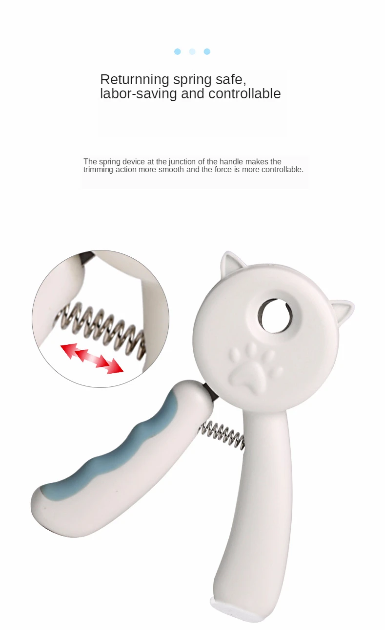 Splash-Proof Pet Nail Clipper with Built-in File for Cats & Dogs