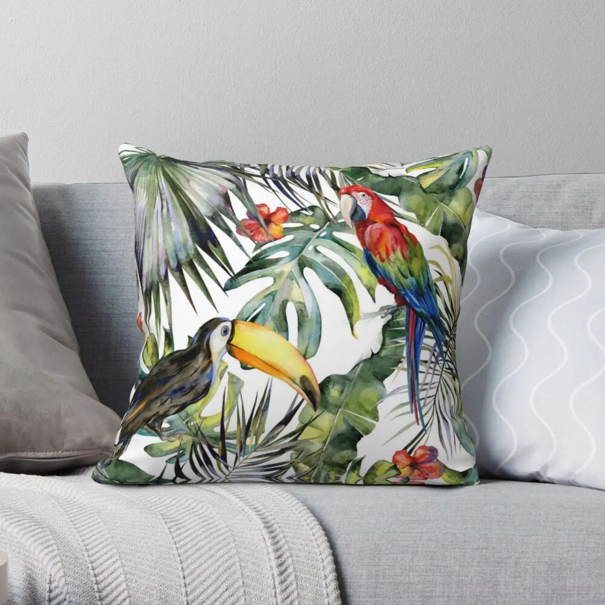 TROPICAL JUNGLE Square Pillowcase Polyester Linen Velvet Printed Zip Decorative Pillow Case Car Cushion Cover
TROPICAL JUNGLE Square Pillowcase Polyester Linen Velvet Printed Zip Decorative Pillow Case Car Cushion Cover