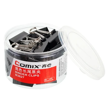 Comix Paper Clip Foldback Metal Binder 3#Clips Black Grip Clamps Office School Stationery Paper Document Clips B3627
Comix Paper Clip Foldback Metal Binder 3#Clips Black Grip Clamps Office School Stationery Paper Document Clips B3627