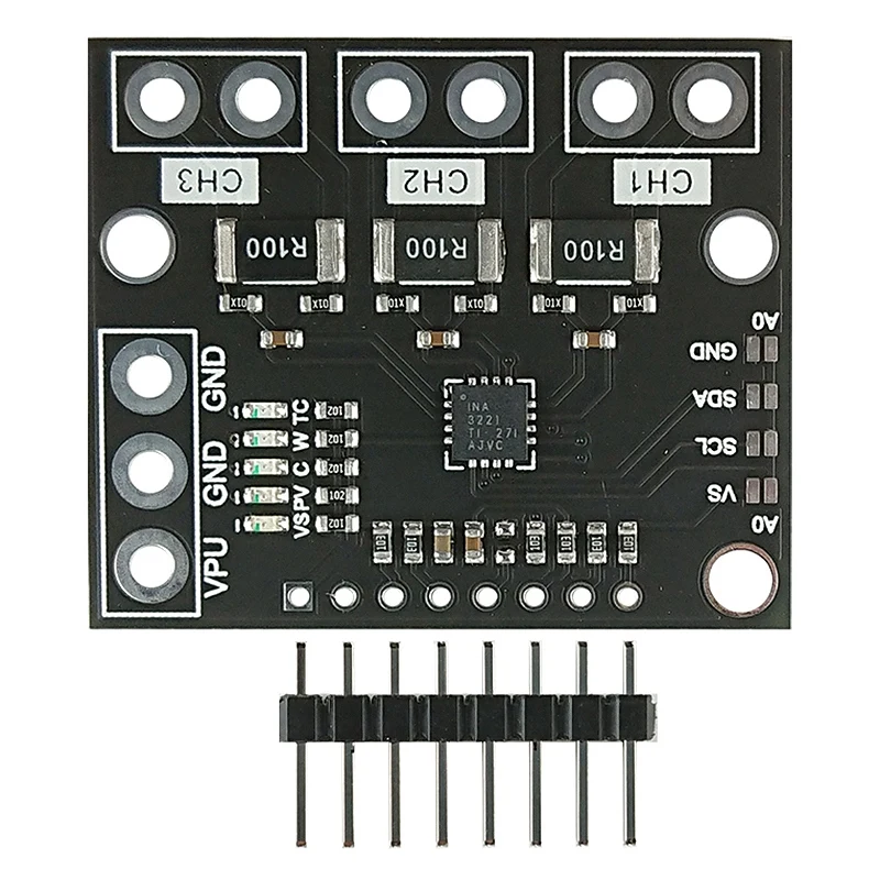 I2C SMBUS INA3221 Triple-Channel Shunt Current Power Supply Voltage Monitor Sensor Board Module Replace INA219 with Pins
I2C SMBUS INA3221 Triple-Channel Shunt Current Power Supply Voltage Monitor Sensor Board Module Replace INA219 with Pins