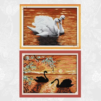 Two swans Cross stitch kits Handwork Beginner Printed Aida Canvas Cross-stitch Embroidery Sets 11CT 14CT Wholesale Needlework
Two swans Cross stitch kits Handwork Beginner Printed Aida Canvas Cross-stitch Embroidery Sets 11CT 14CT Wholesale Needlework