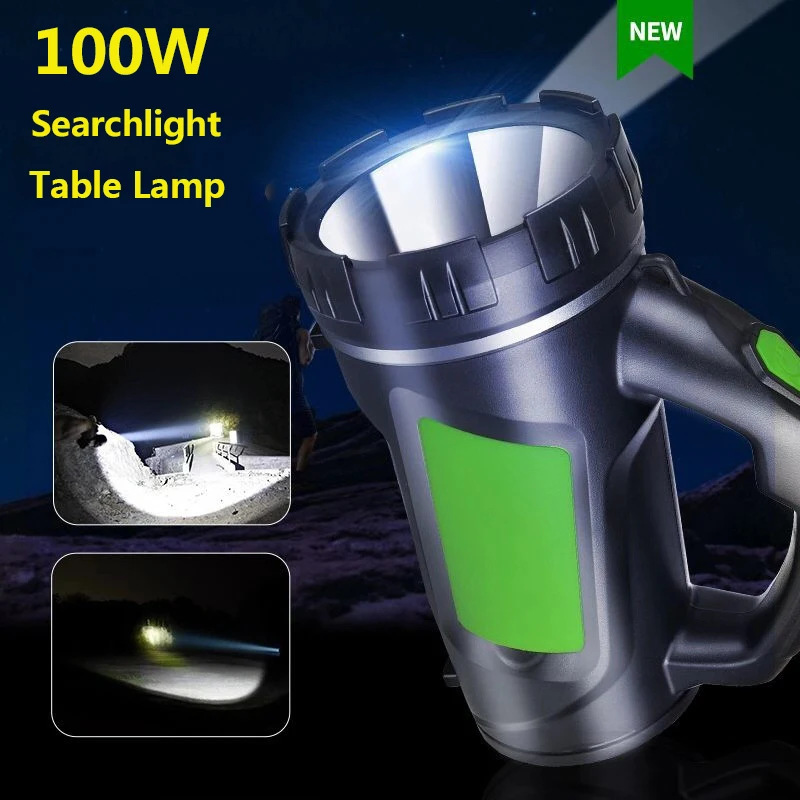 100W LED Spotlight 3000mAh Battery LED Flashlight Torch for Camping Powerful FlashLight as desk lamp Portable searchlight
100W LED Spotlight 3000mAh Battery LED Flashlight Torch for Camping Powerful FlashLight as desk lamp Portable searchlight