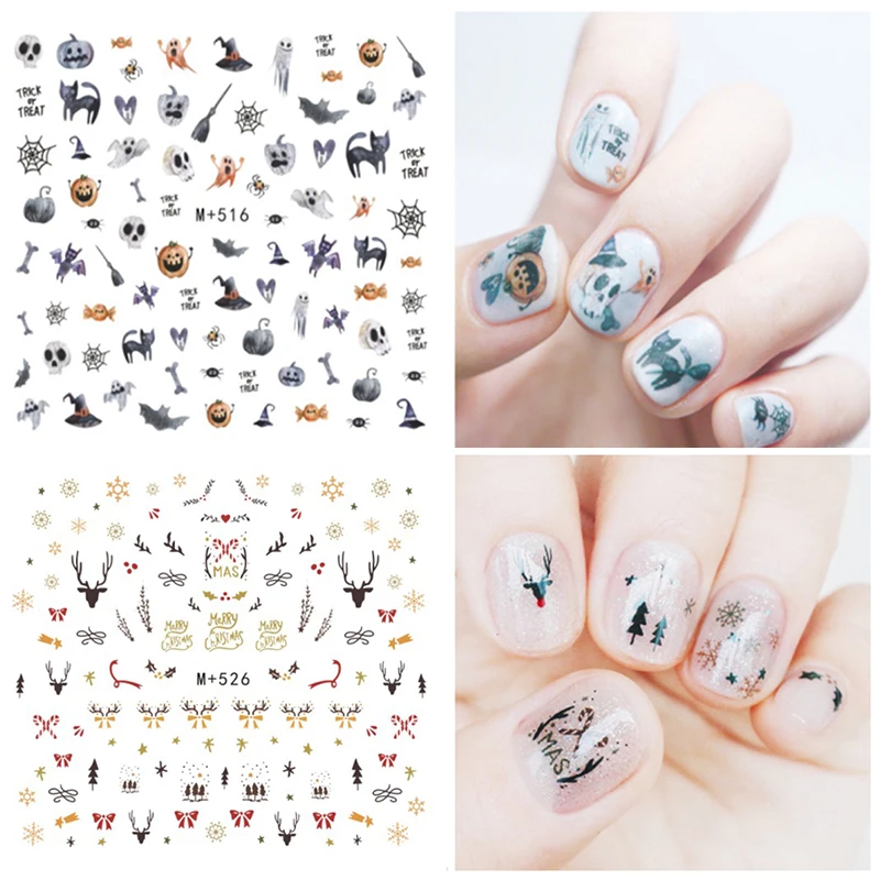 1 Pc Christmas Halloween Nail Sticker Transfer Stickers Water Decals Nail Decorations DIY Design 8 Patterns
1 Pc Christmas Halloween Nail Sticker Transfer Stickers Water Decals Nail Decorations DIY Design 8 Patterns