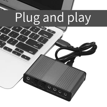 Sound Card USB 6 Channel 5.1/7.1 Optical External Audio Card Converter for Laptop Desktop Audio Adapter Sound Card
Sound Card USB 6 Channel 5.1/7.1 Optical External Audio Card Converter for Laptop Desktop Audio Adapter Sound Card